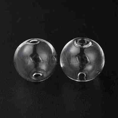 Handmade Two Holes Blown Glass Globe Beads FIND-WH0104-03A-1