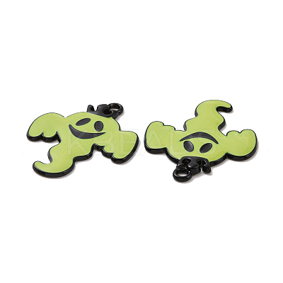 Halloween Theme Rack Plating Alloy Enamel Pendants PALLOY-O109-44EB-1