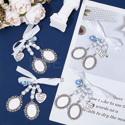 DIY Flower Alloy Pendants Kits PALLOY-HY00072-1