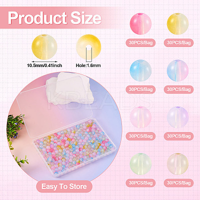 8Bags 8 Colors Transparent Czech Glass Beads GLAA-TA0002-48-1