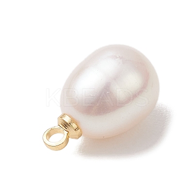 Natural Freshwater Pearl Rice Charms PALLOY-JF04858-02-1