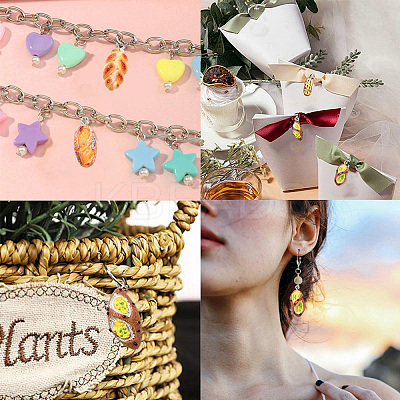 30Pcs 5 Styles Resin Imitation Food Pendants FIND-CJ0002-49-1