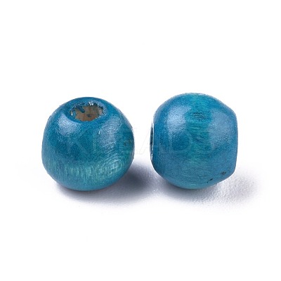 Dyed Natural Wood Beads WOOD-Q006-8mm-02-LF-1