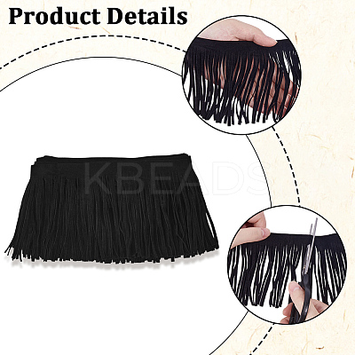 1Pc Suede Fabric Tassels Ribbon OCOR-GF0005-60A-01-1
