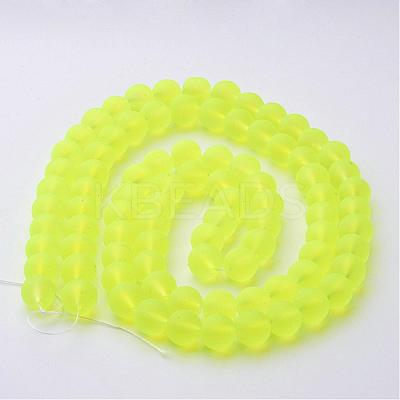 Baking Paint Transparent Glass Bead Strands X-GLAA-S031-10mm-30-1