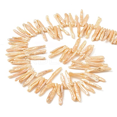 Natural Baroque Keshi Pearl Beads Strands PEAR-B004-02A-02B-1