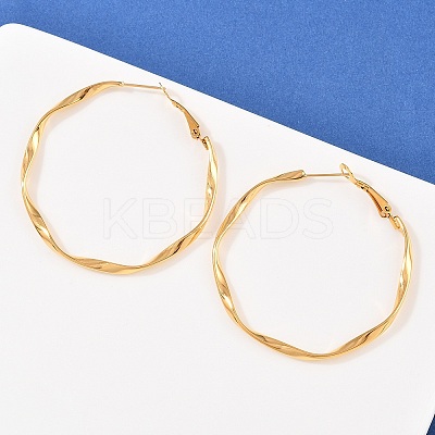 304 Stainless Steel Hoop Earrings EJEW-I320-25G-02-1