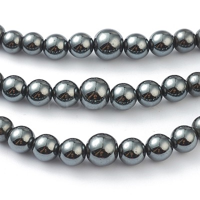 Non-Magnetic Synthetic Hematite & Turquoise Beades 3 Layer Necklaces NJEW-H307-01C-1