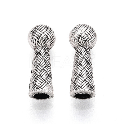 Tibetan Style Alloy End Caps TIBE-T016-05AS-1