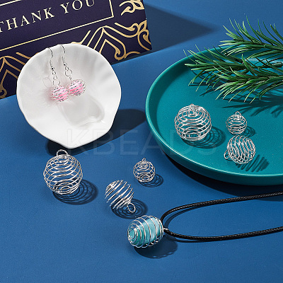 30Pcs Lantern Iron Wire Pendants Set IFIN-YW0001-23S-1