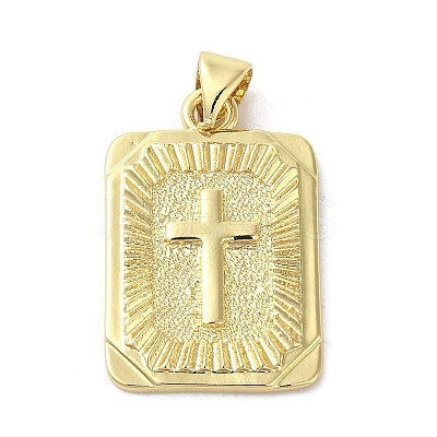 Rack Plating Brass Pendants KK-C052-13G-1