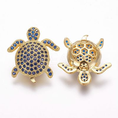 Brass Micro Pave Cubic Zirconia Beads ZIRC-F054-14G-05-1