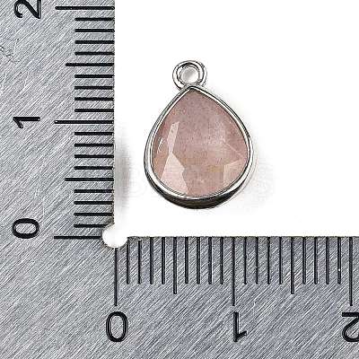 Natural Strawberry Quartz Faceted Pendants G-U019-05P-06-1