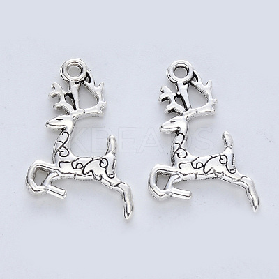Tibetan Style Alloy Pendants TIBE-R316-078AS-RS-1