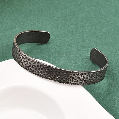 316 Surgical Stainless Steel Cuff Bangles BJEW-C125-07AS-1