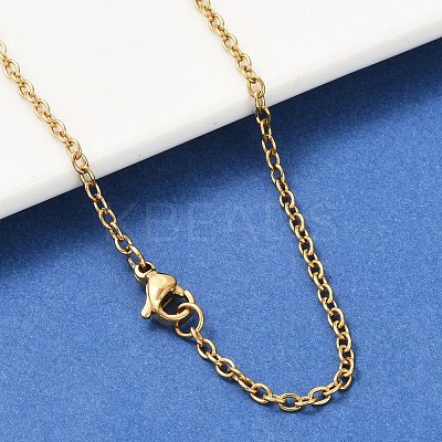 Ion Plating(IP) 304 Stainless Steel Unisex Cable Chain for Necklace STAS-P045-01G-B-1