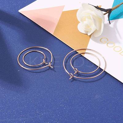 30Pcs 5 Size 316L Surgical Stainless Steel Hoop Earring Findings STAS-ZZ0001-03G-1