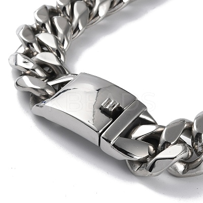 Non-Tarnish 304 Stainless Steel Cuban Link Chain Necklaces NJEW-P288-13P-1