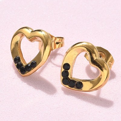 304 Stainless Steel Stud Earrings EJEW-F361-04G-1