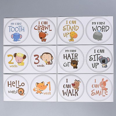 Newborn Monthly Milestone Stickers DIY-H127-B07-1
