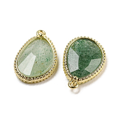 Natural Green Strawberry Quartz Faceted Pendants G-M431-14G-04-1
