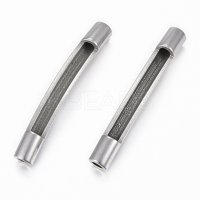 Tarnish Resistant 304 Stainless Steel Tube Beads STAS-H400-72P-1