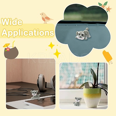 20Pcs 4 Styles Mini Resin Dog Ornaments RESI-CJ0004-85-1