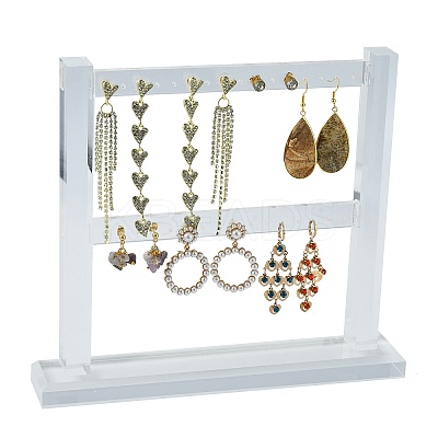 Organic Glass Earring Stands Displays X-EDIS-E008-01-1