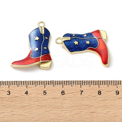 Independence Day Alloy Enamel Pendants ENAM-I069-02G-02A-1