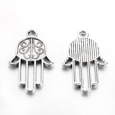 Tibetan Style Alloy Pendants TIBEP-23356-AS-NR-1