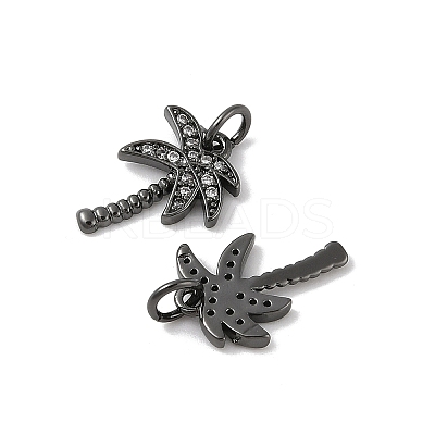 Brass Micro Pave Cubic Zirconia Pendants ZIRC-K070-38B-1
