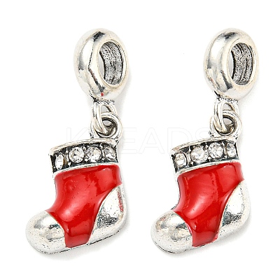 Rack Plating Alloy Enamel European Dangle Charms KK-D038-06AS-1-1