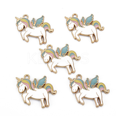 Rack Plating Alloy Enamel Pendants LS-X-ENAM-S126-068-NR-1