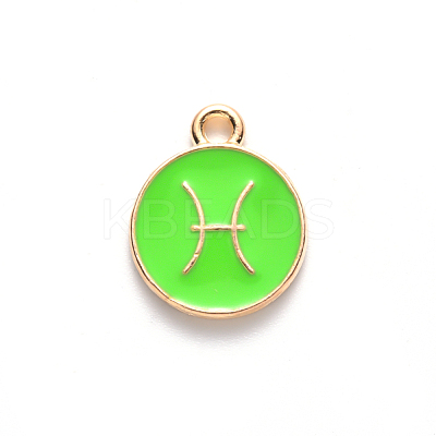 Alloy Enamel Pendants ENAM-S124-01B-06H-1