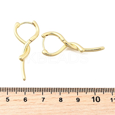 Brass Stick Hoop Earrings EJEW-Z121-12G-1