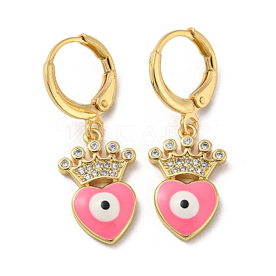 Real 18K Gold Plated Brass Dangle Leverback Earrings EJEW-A033-08G-03-1
