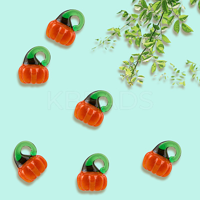 30Pcs Autumn Theme Handmade Lampwork Pendants LAMP-PA0001-23-1
