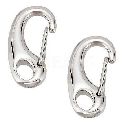 304 Stainless Steel Key Ring Connection Clasps Belt Clip for Keys STAS-PH0002-24P-1