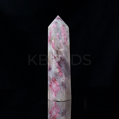Natural Plum Blossom Tourmaline Pointed Prism Bar Home Display Decoration G-PW0007-101C-1
