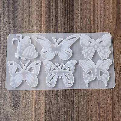Rectangle with Butterfly Pattern DIY Pendant Silicone Molds X1-DIY-G114-04-1