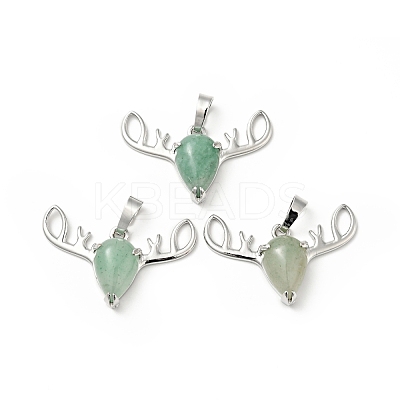 Natural & Synthetic Mixed Gemstone Pendants G-G871-03P-1
