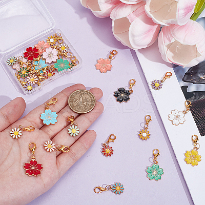 32Pcs 16 Styles Alloy Enamel Shoes Charms HJEW-PH01947-1