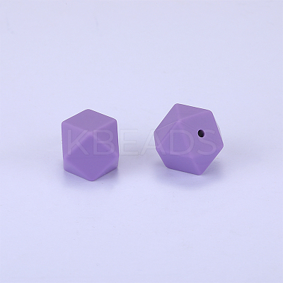 Hexagonal Silicone Focal Beads SI-JX0020A-109-1