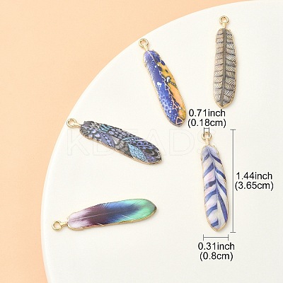 10Pcs 10 Style Rack Plating Alloy Pendants FIND-YW0004-48-1