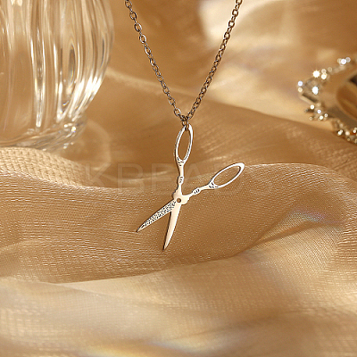 Non-Tarnish 304 Stainless Steel Pendant Necklaces HZ8690-1-1