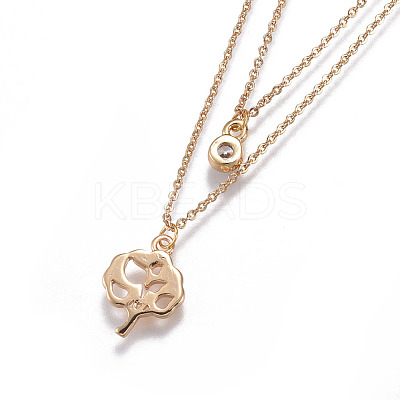 Brass Tiered Necklaces NJEW-JN02384-02-1