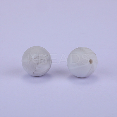 Round Silicone Focal Beads SI-JX0046A-40-1
