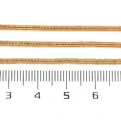 Electroplated Synthetic Non-magnetic Hematite Beads Strands G-H027-G01-01-1
