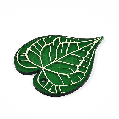 Transparent Printed Acrylic Pendants TACR-T028-33A-1