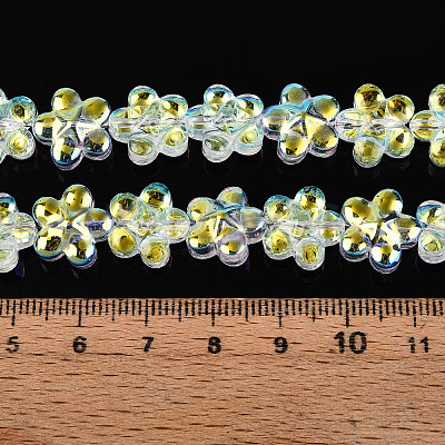 Transparency Electroplate Glass Beads Strands GLAA-T023-38A-01-1